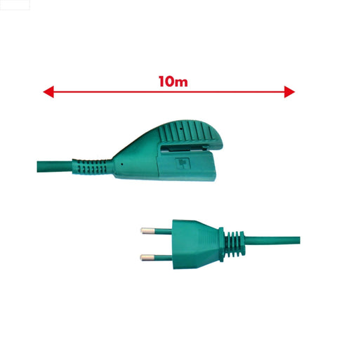 Netzkabel VK135/136 – Kompatibles 10 m Ersatzkabel, grün, mit Stecker