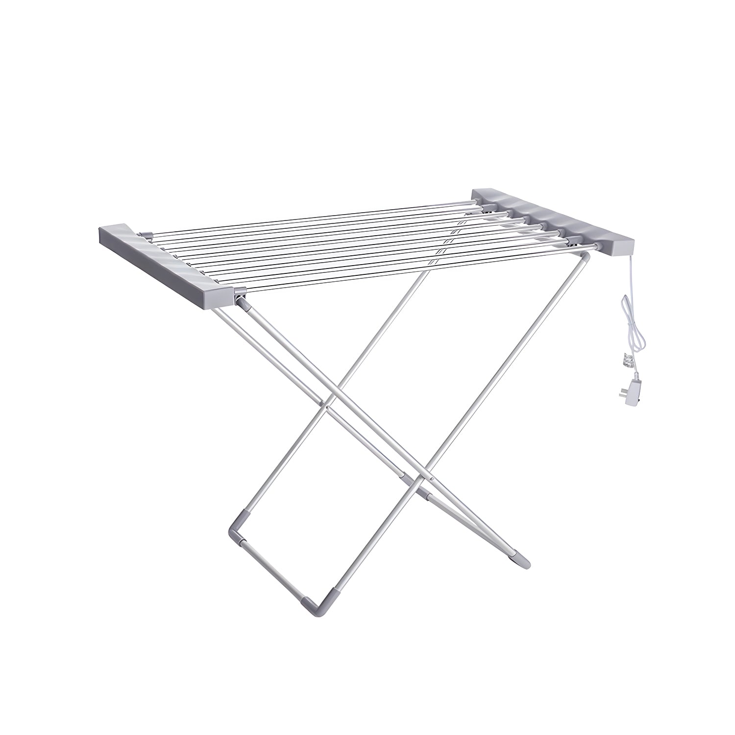 Beheizbarer Aluminium-Wäscheständer – 8 Stangen und faltbares Design
