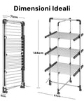Magic Dry Tower – Elektrischer, faltbarer Wäscheständer mit 3 Ebenen, 300 W