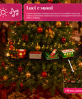 Animierter elektrischer Weihnachtzug mit Lichtern und Geräuschen für den Weihnachtsbaum