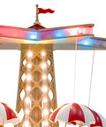 Animiertes Weihnachtskarussell mit Musik und LED-Leuchten