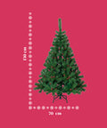Realistischer grüner Weihnachtsbaum mit Tannenzapfen und Metallständer – 150/180/210 cm