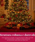 Realistischer grüner Weihnachtsbaum mit Tannenzapfen und Metallständer – 150/180/210 cm