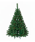 Realistischer grüner Weihnachtsbaum mit Tannenzapfen und Metallständer – 150/180/210 cm