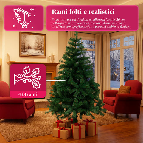 Klassischer Weihnachtsbaum – Dichte und stabile Zweige, Höhe 150/180/210 cm