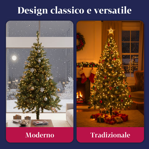 Klassischer Weihnachtsbaum – Dichte und stabile Zweige, Höhe 150/180/210 cm