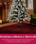 Verschneiter Weihnachtsbaum mit dichten Zweigen und Metallständer– 150/180/210 cm