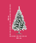 Verschneiter Weihnachtsbaum mit dichten Zweigen und Metallständer– 150/180/210 cm