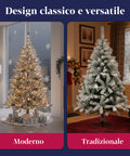 Verschneiter Weihnachtsbaum mit dichten Zweigen und Metallständer– 150/180/210 cm