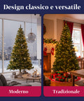 Realistischer grüner Weihnachtsbaum, 210 cm, mit 631 Zweigen – traditioneller Stil