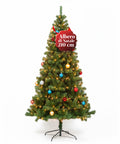 Realistischer grüner Weihnachtsbaum, 210 cm, mit 631 Zweigen – traditioneller Stil