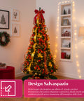 Weihnachtsbaum 150 cm mit warmweißen Lichtern – Zusammenklappbar mit Pop-up-System
