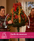Weihnachtsbaum 150 cm mit warmweißen Lichtern – Zusammenklappbar mit Pop-up-System