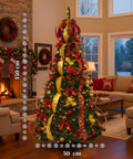 Weihnachtsbaum 150 cm mit warmweißen Lichtern – Zusammenklappbar mit Pop-up-System