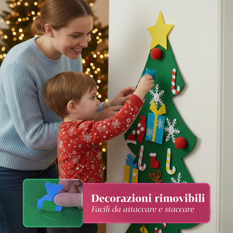 Weihnachtsbaum aus Filz für Kinder – 26 Spiele inklusive, einfach und macht Spaß