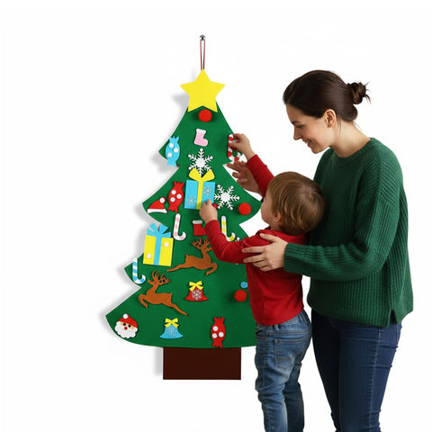 Weihnachtsbaum aus Filz für Kinder – 26 Spiele inklusive, einfach und macht Spaß