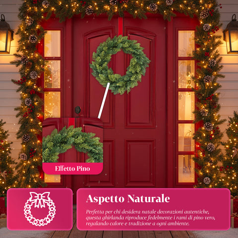 Grüner Weihnachtskranz Ø40 cm – Dichte Struktur mit natürlicher Optik