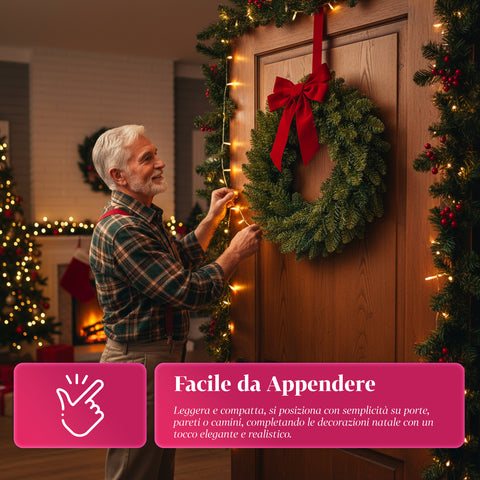 Grüner Weihnachtskranz Ø40 cm – Dichte Struktur mit natürlicher Optik