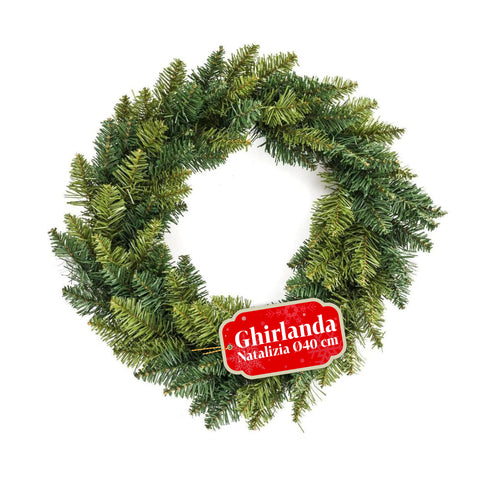 Grüner Weihnachtskranz Ø40 cm – Dichte Struktur mit natürlicher Optik