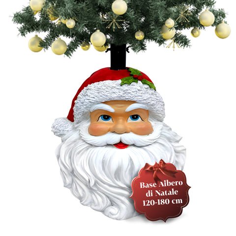 Dekorativer Christbaumständer bis 180 cm – 7 handbemalte Motive aus Eisen und Magnesium, Modelle mit LED-Leuchten, Befestigung Ø 4 cm