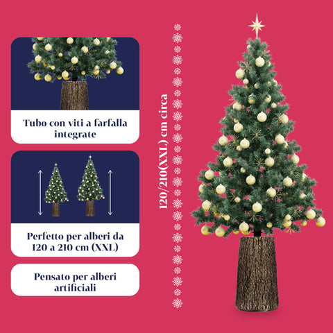 Realistische Basis für XXL-Weihnachtsbäume von 120 bis 210 cm – Stamm-Optik