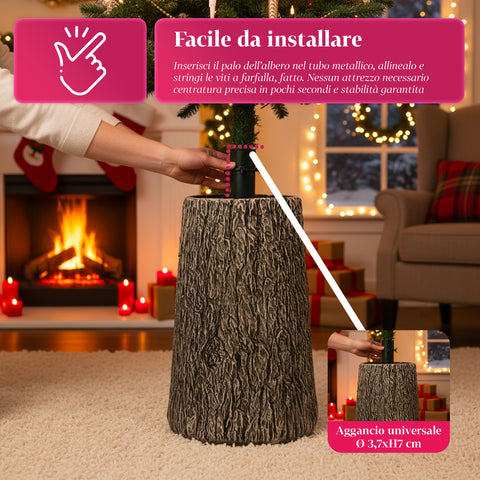 Realistische Basis für XXL-Weihnachtsbäume von 120 bis 210 cm – Stamm-Optik