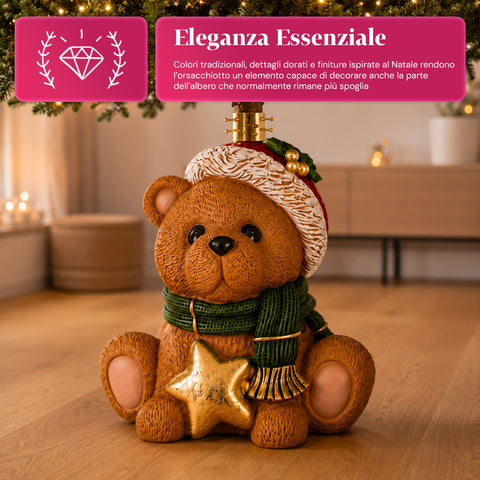 Dekorativer Christbaumständer, 10 Motive, aus Eisen und Magnesium, universelle Befestigung, für Bäume bis 210 cm, 2 Modelle mit LED-Leuchten