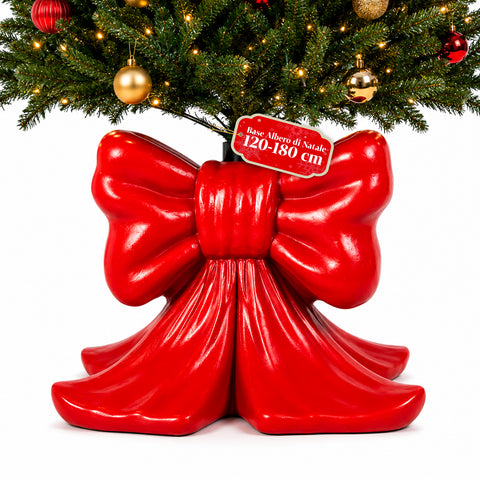 Dekorativer Christbaumständer, 10 Motive, aus Eisen und Magnesium, universelle Befestigung, für Bäume bis 210 cm, 2 Modelle mit LED-Leuchten