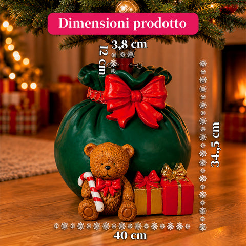 Dekorativer Christbaumständer, 10 Motive, aus Eisen und Magnesium, universelle Befestigung, für Bäume bis 210 cm, 2 Modelle mit LED-Leuchten