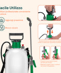 Drucksprüher mit Sprühlanze und PVC-Schlauch, 4000 ml