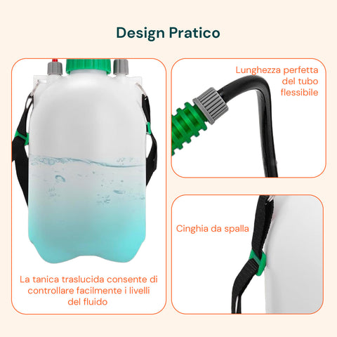 Drucksprüher mit Sprühlanze und PVC-Schlauch, 4000 ml