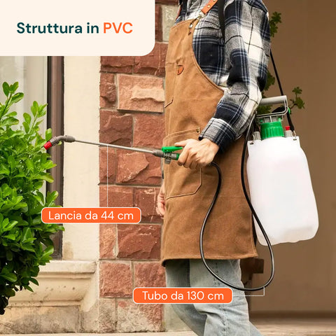Drucksprüher mit Sprühlanze und PVC-Schlauch, 4000 ml