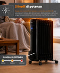 Ölradiator 2000 W mit 9 Heizelementen, 3 Heizstufen und Timer