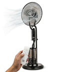 Standventilator mit Vernebler, 75 W - 3 Geschwindigkeitsstufen und Fernbedienung