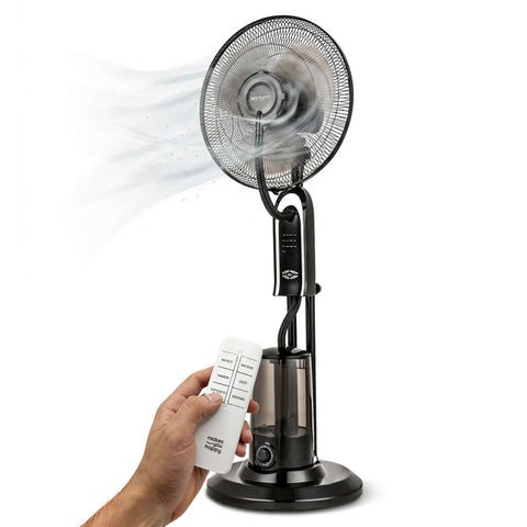 Standventilator mit Vernebler, 75 W - 3 Geschwindigkeitsstufen und Fernbedienung