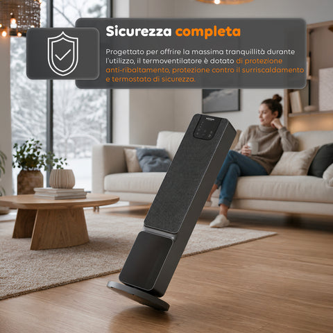 Intelligenter Elektroheizer 2000 W mit Tuya-App, LED-Display, ECO-Funktion und Timer