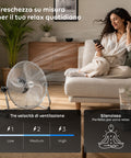 Standventilator ø 40 cm – Neigbar, Leistung 65 W und Metallflügel