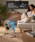Standventilator ø 40 cm – Neigbar, Leistung 65 W und Metallflügel