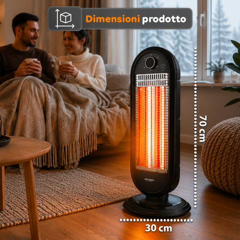 Oszillierender elektrischer Flare-Heizstrahler mit Carbontechnologie und Kippschutz