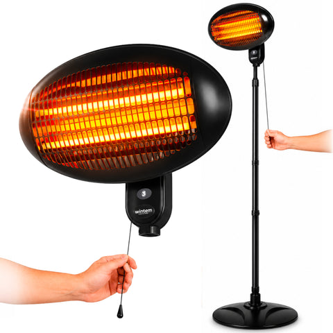 Ignis Außenheizstrahler 2000 W, höhenverstellbar und mit 3 Heizstufen