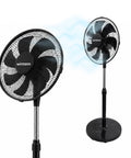 Standventilator 40 W mit 7 PP-Flügeln, 3 Geschwindigkeitsstufen, höhenverstellbar von 80-100 cm – horizontale Oszillation um 60° und Neigung um 45°