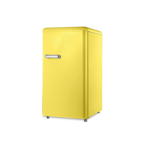 Ein-türiger Retro-Kühlschrank 100 l Gelb