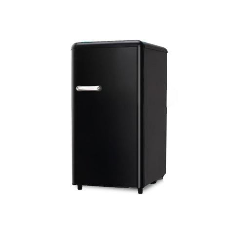 Retro-Eintür-Kühlschrank 100 l Schwarz