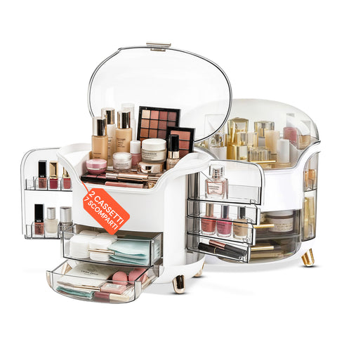 Schräger Make-up-Organizer mit Stufen - Modernes und funktionales Design in 2 Farben