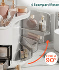 Schräger Make-up-Organizer mit Stufen - Modernes und funktionales Design in 2 Farben