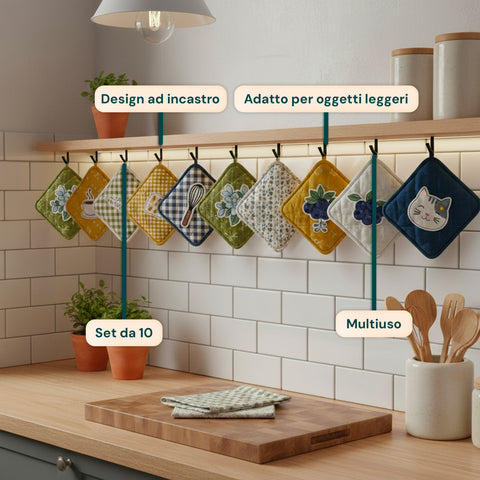 Vielseitige Haken aus robustem Kunststoff für Zuhause und Büro – 10er-Set