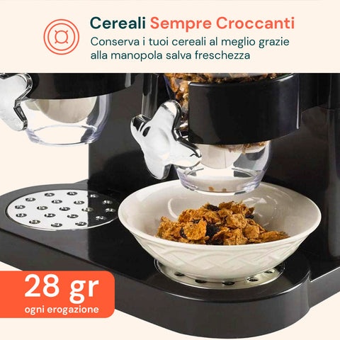 Doppelspender für Cornflakes 2 x 1,75 l mit Drehknopf – Ideal fürs Frühstück