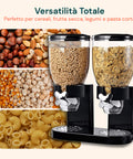 Doppelspender für Cornflakes 2 x 1,75 l mit Drehknopf – Ideal fürs Frühstück