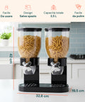Doppelspender für Cornflakes 2 x 1,75 l mit Drehknopf – Ideal fürs Frühstück