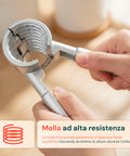 Ergonomischer Nussknacker aus Aluminium mit integrierter, robuster Feder